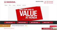 Desktop Screenshot of macarthurhonda.com.au